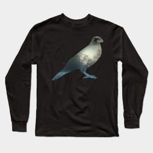 the  Raven - double exposure Long Sleeve T-Shirt